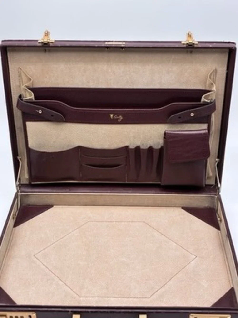 Scully Leather Attache Briefcase Franzen Germany Combo Lock 2100 Outsider
